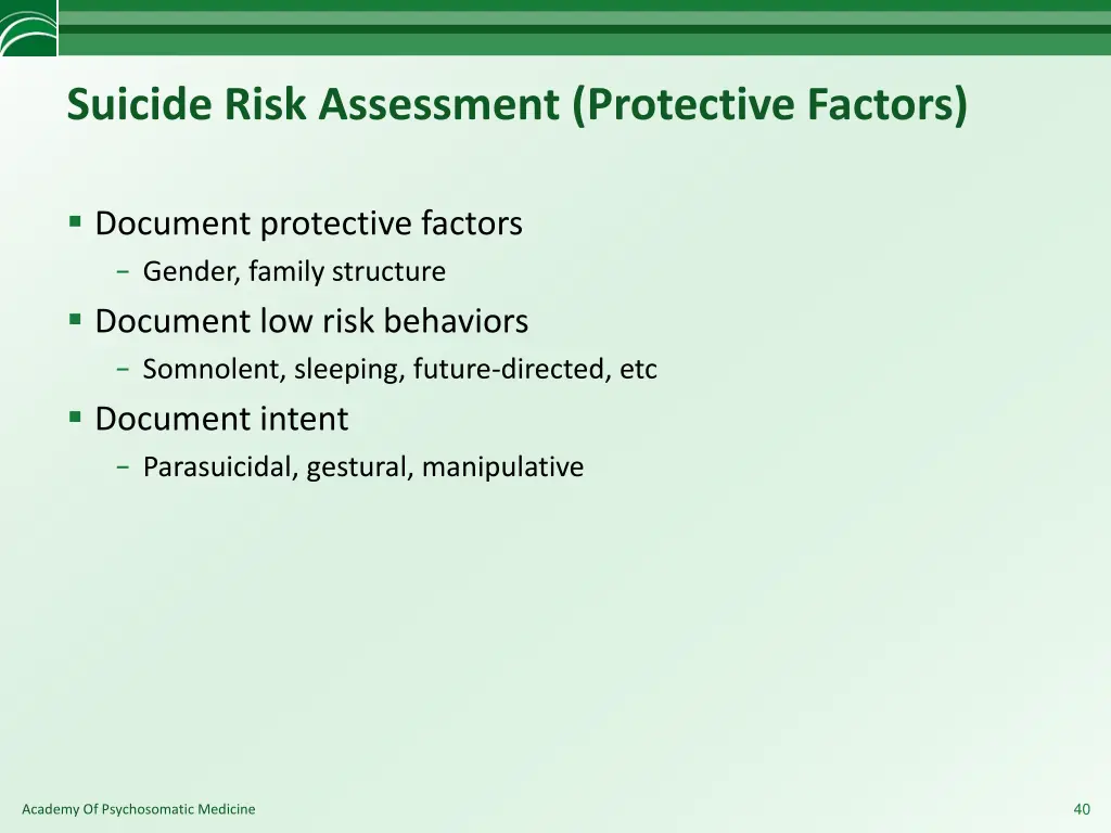 suicide risk assessment protective factors