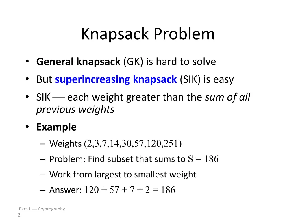 knapsack problem 1