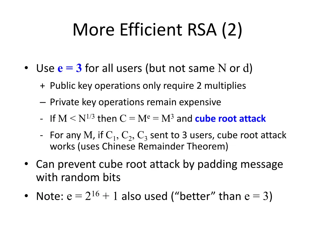 more efficient rsa 2