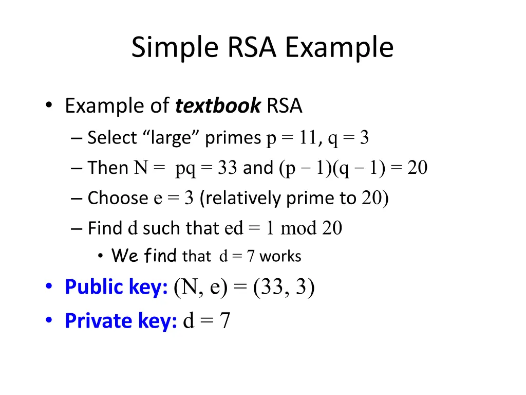 simple rsa example