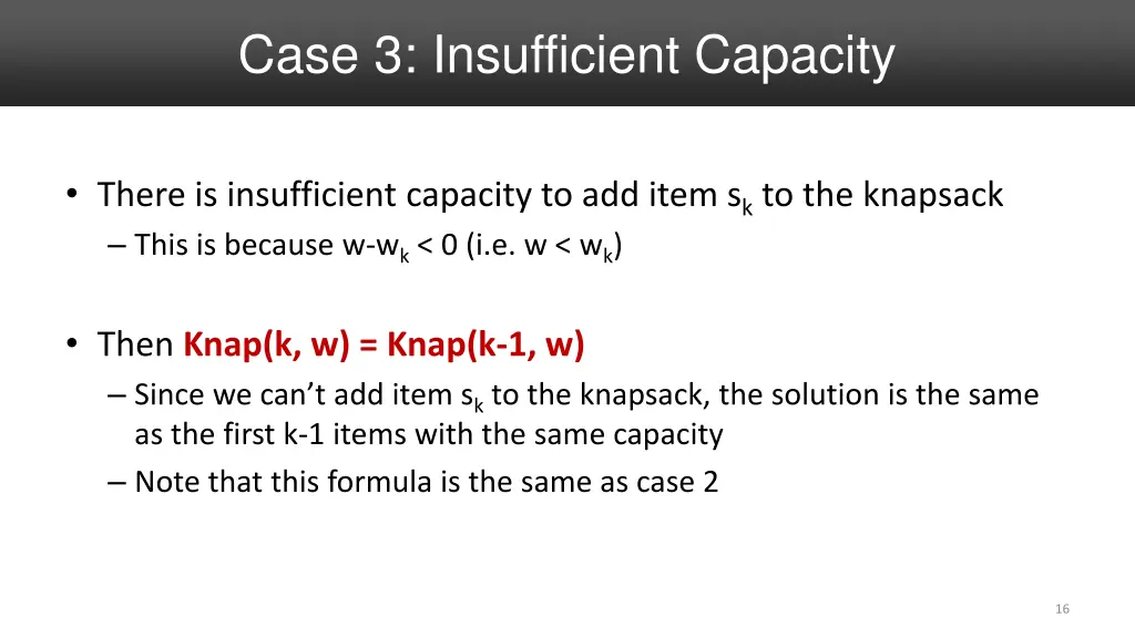 case 3 insufficient capacity