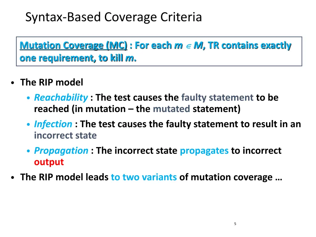 syntax based coverage criteria