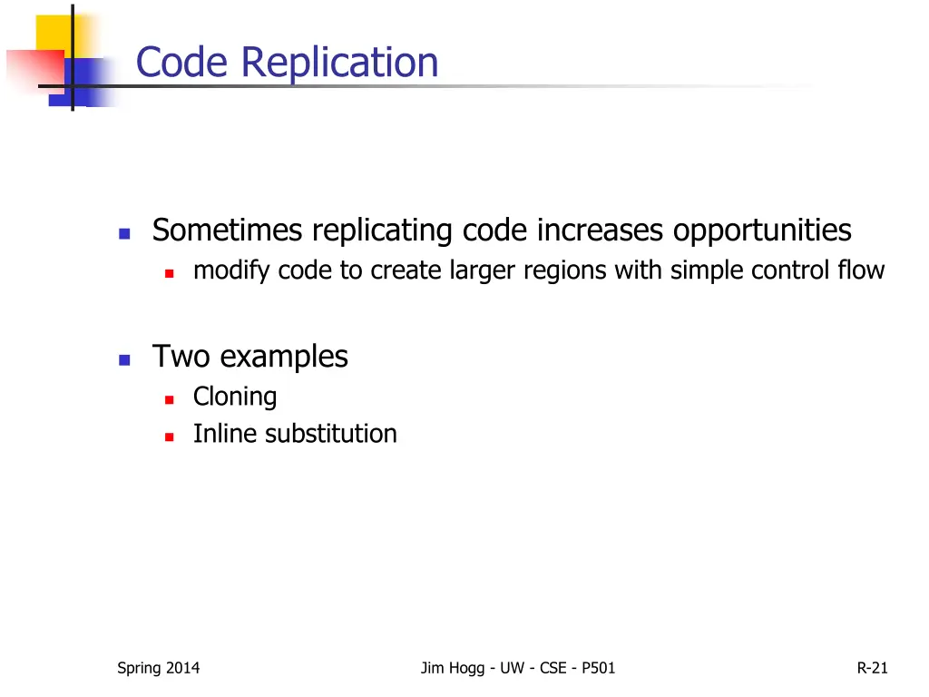 code replication