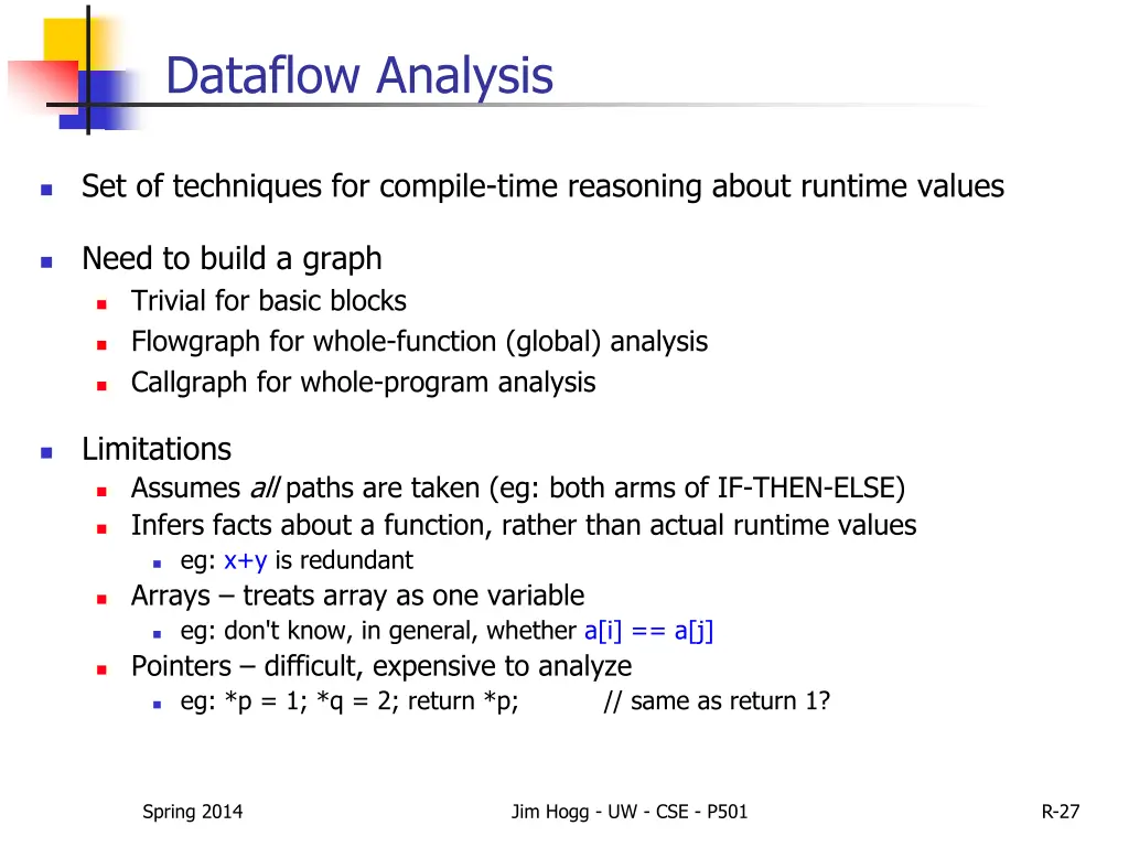 dataflow analysis 1