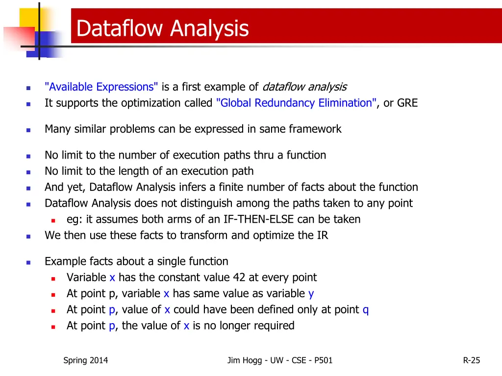 dataflow analysis