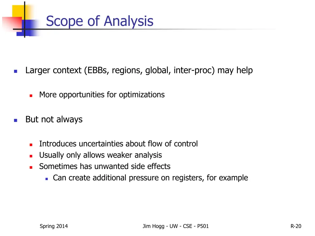 scope of analysis