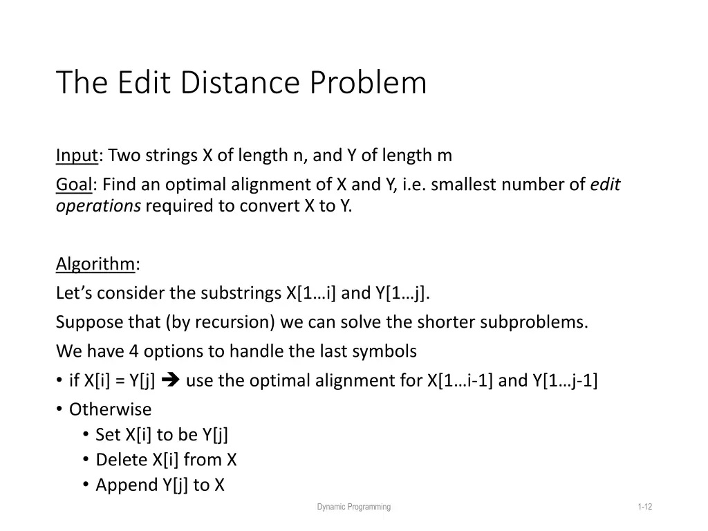 the edit distance problem 5