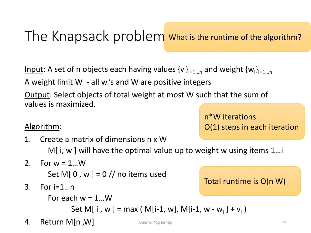 the knapsack problem 2