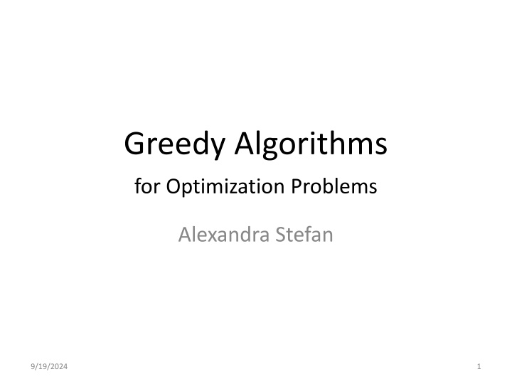 greedy algorithms