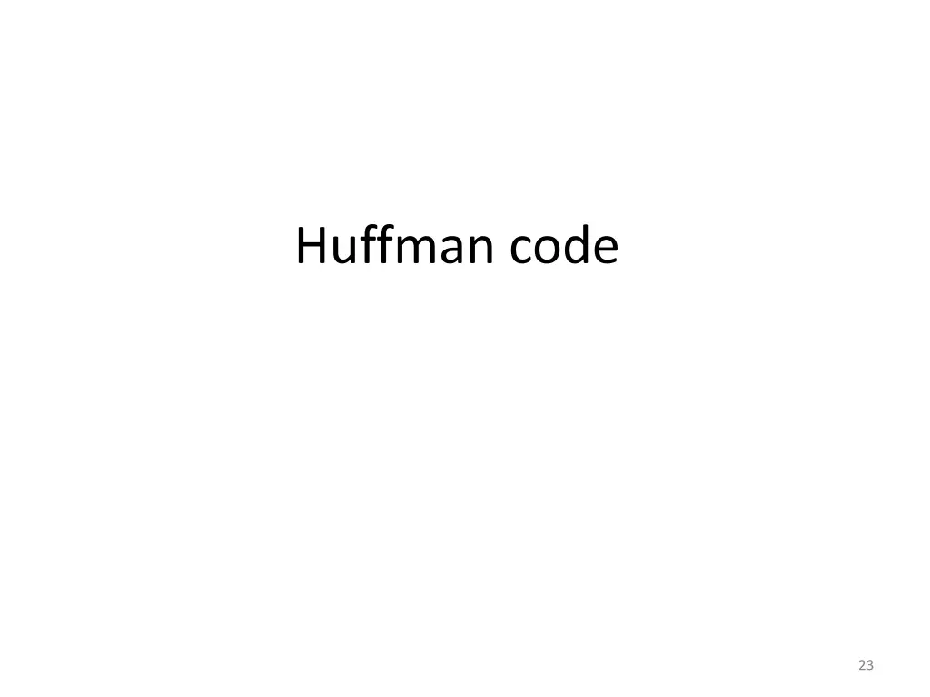 huffman code