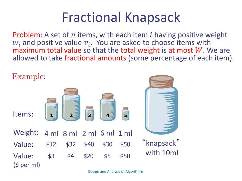 fractional knapsack