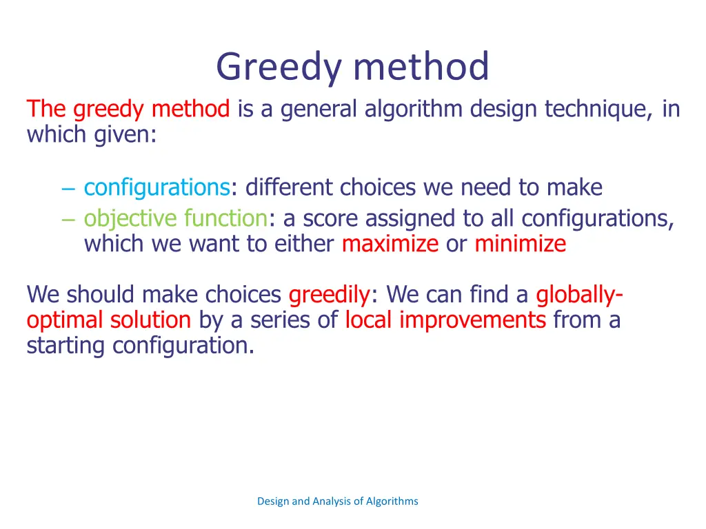 greedy method