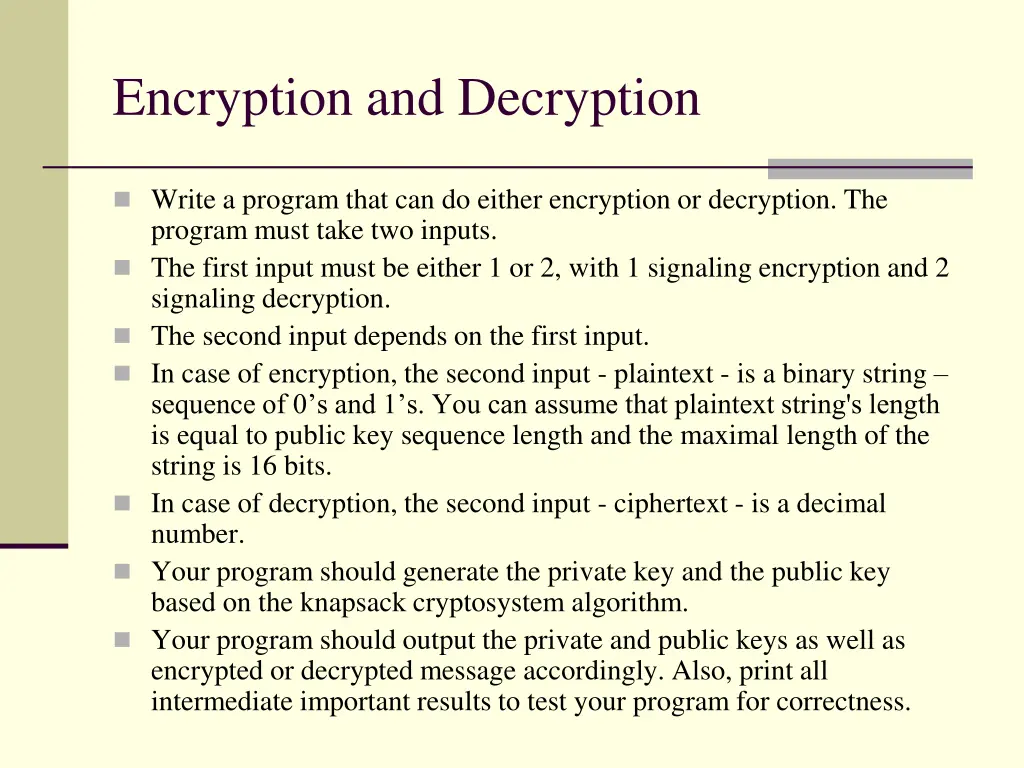 encryption and decryption