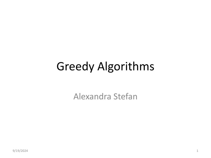 greedy algorithms