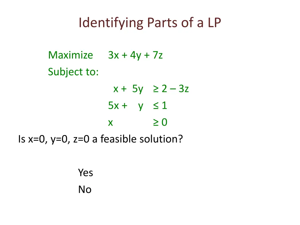 identifying parts of a lp 1