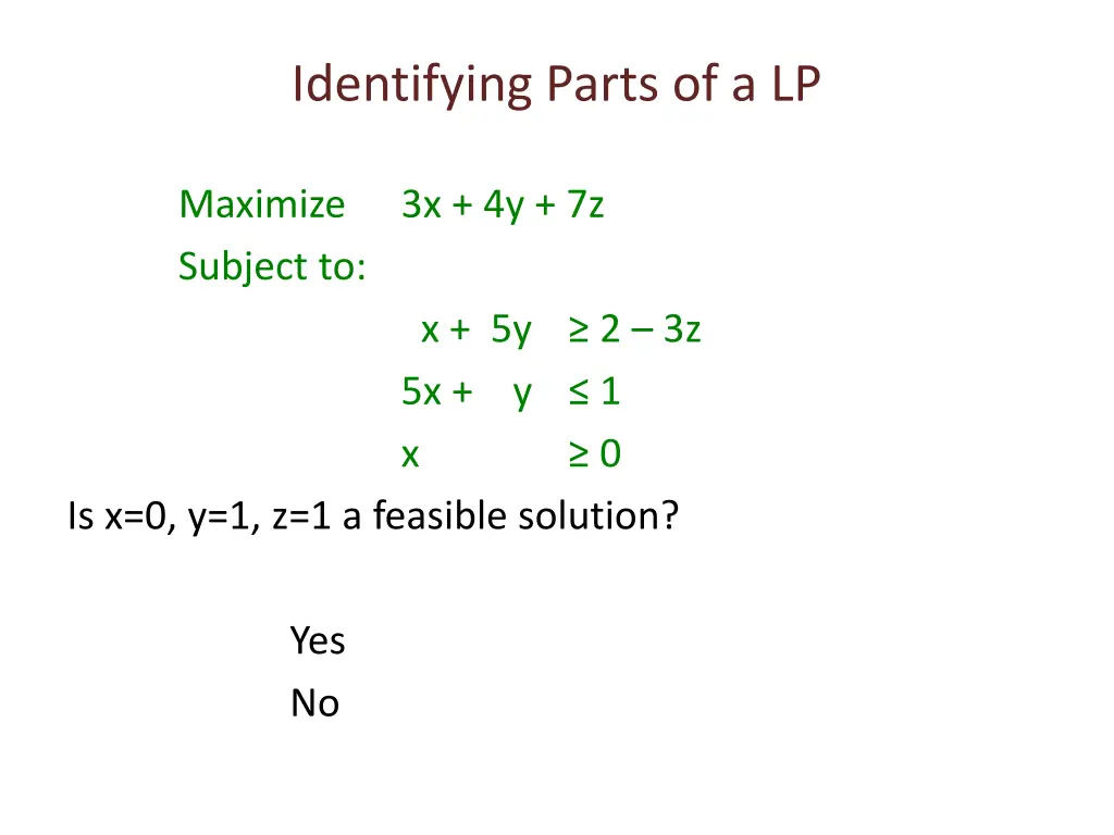 identifying parts of a lp 2