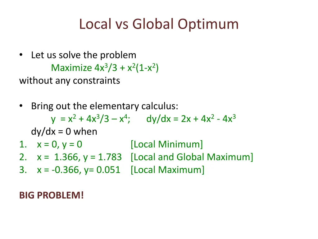 local vs global optimum