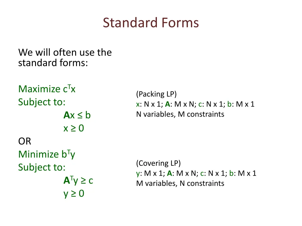 standard forms