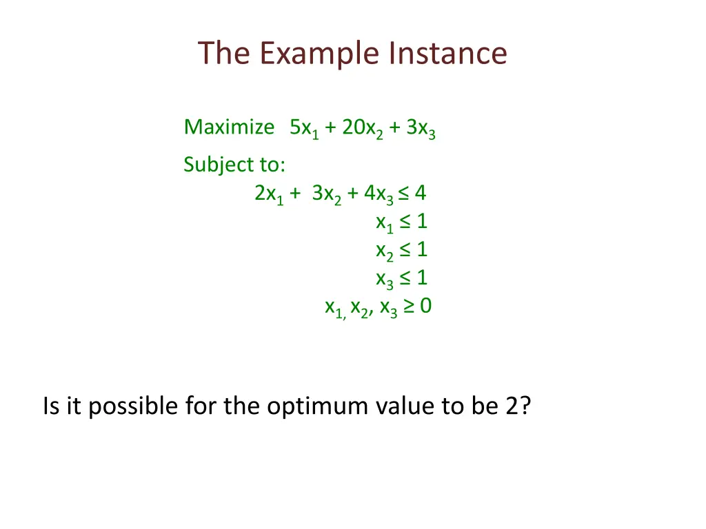 the example instance 4