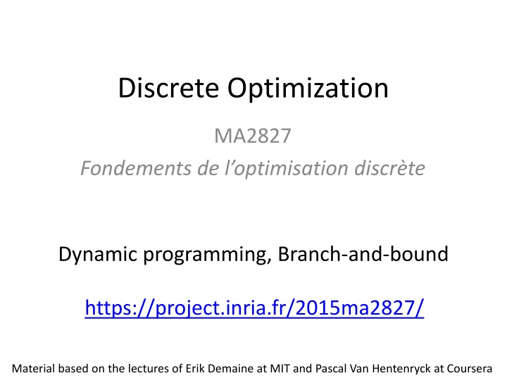 discrete optimization