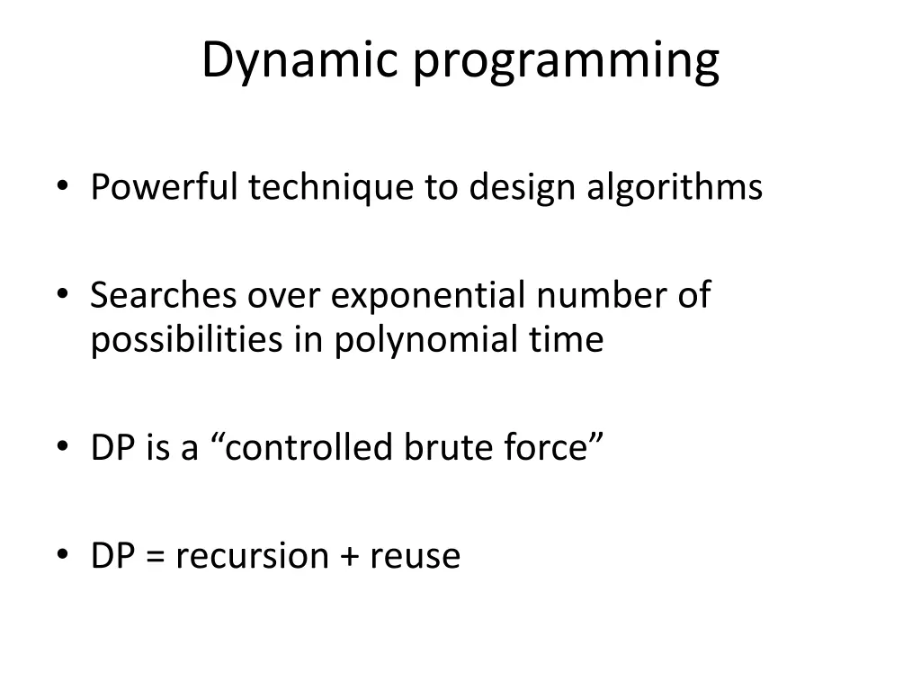 dynamic programming