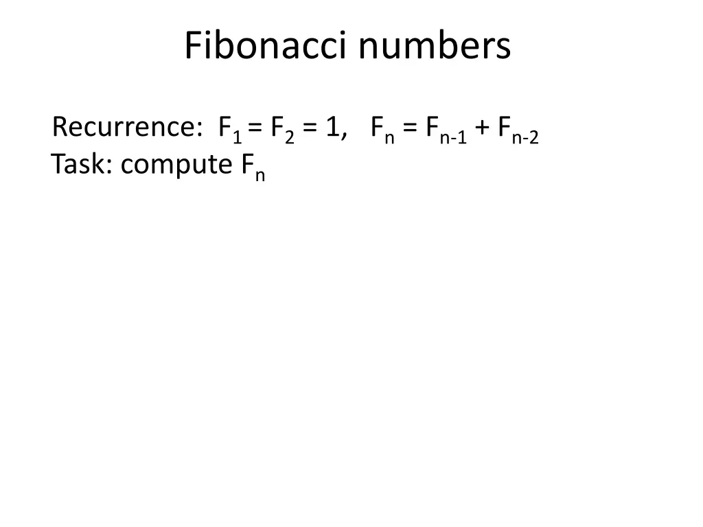 fibonacci numbers