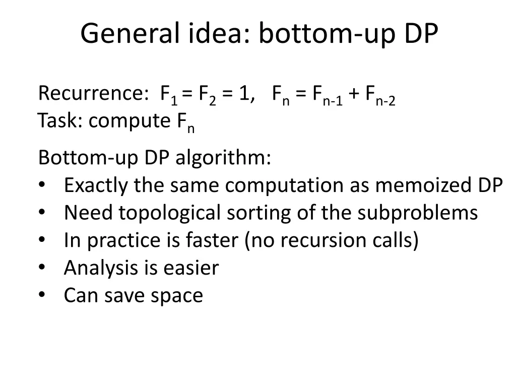 general idea bottom up dp 2