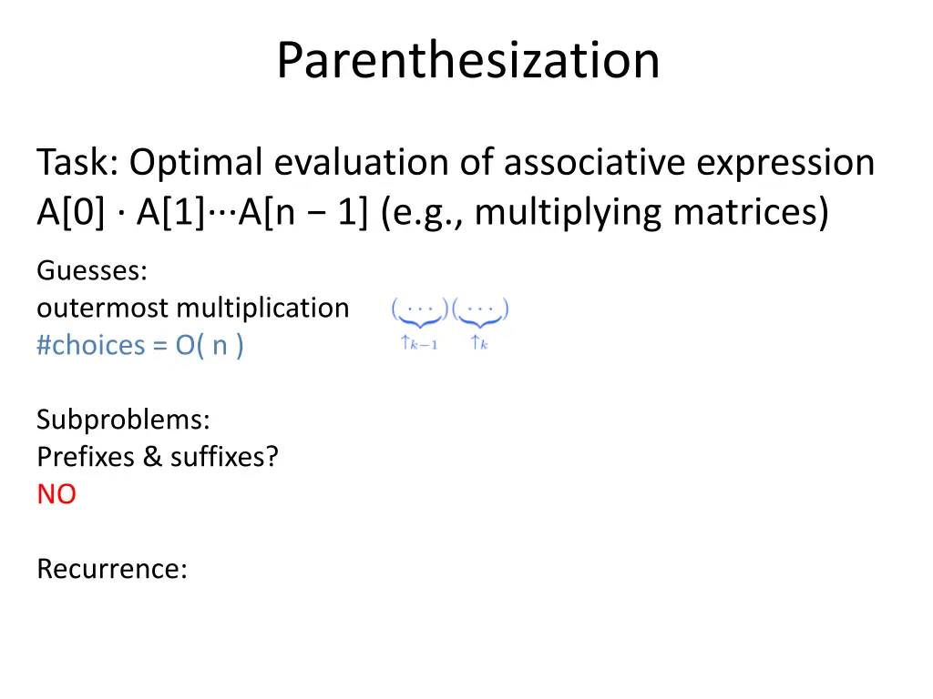 parenthesization 1