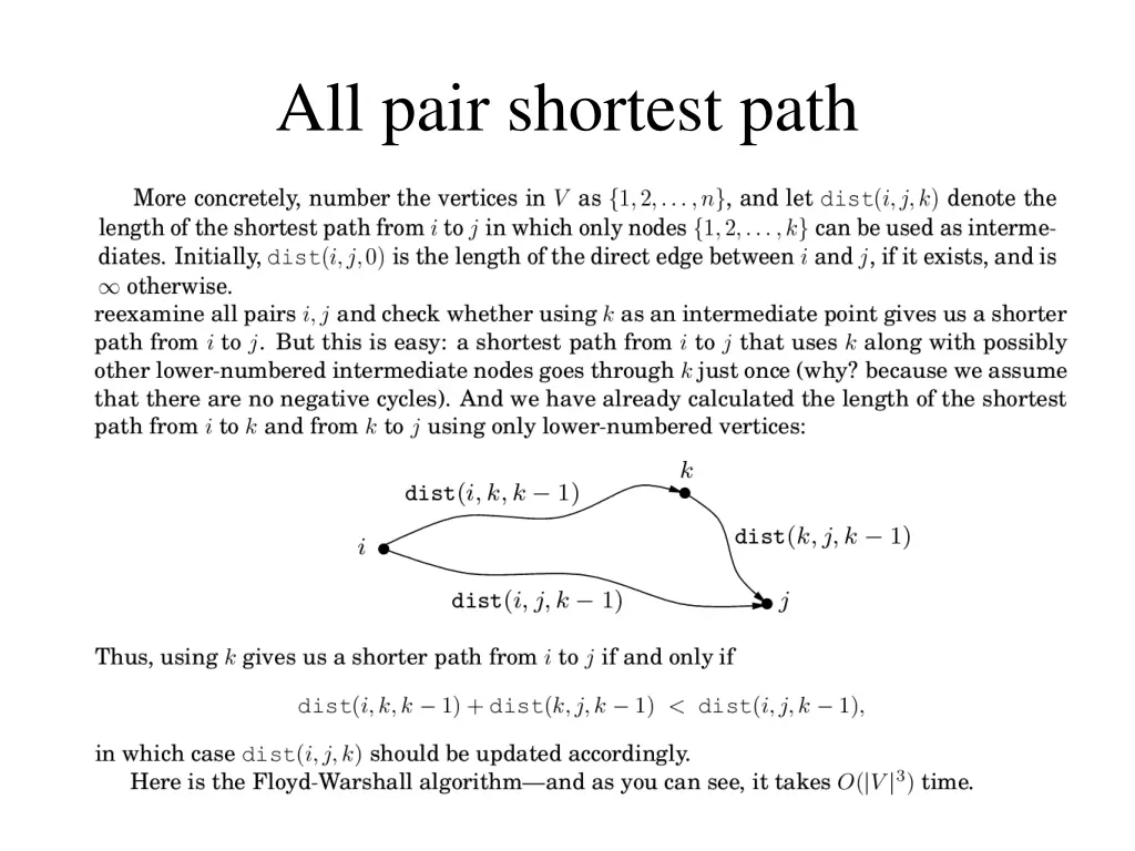 all pair shortest path