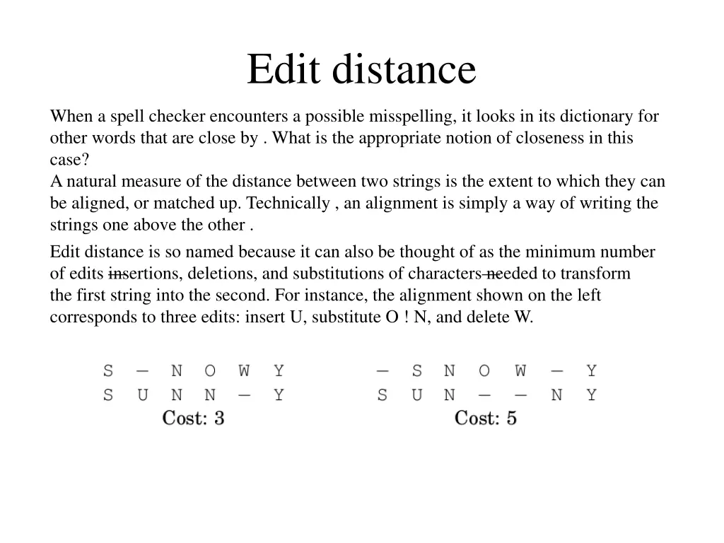 edit distance