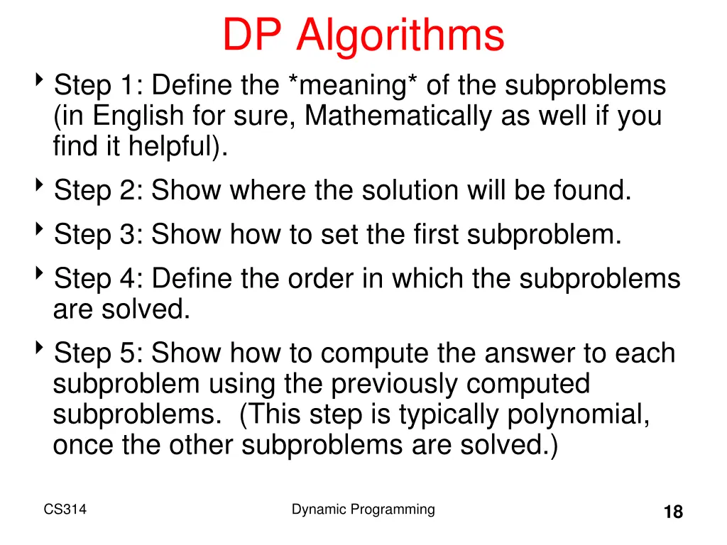 dp algorithms