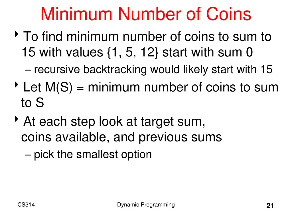 minimum number of coins to find minimum number