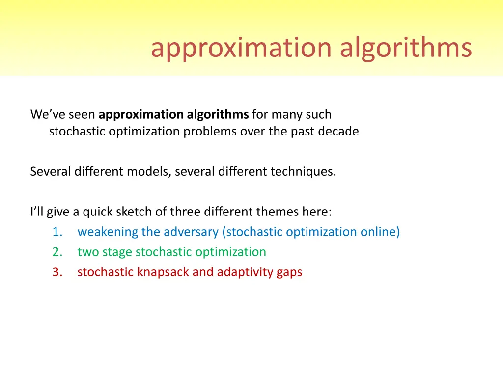 approximation algorithms