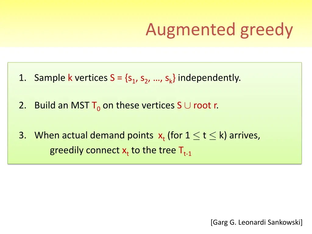 augmented greedy