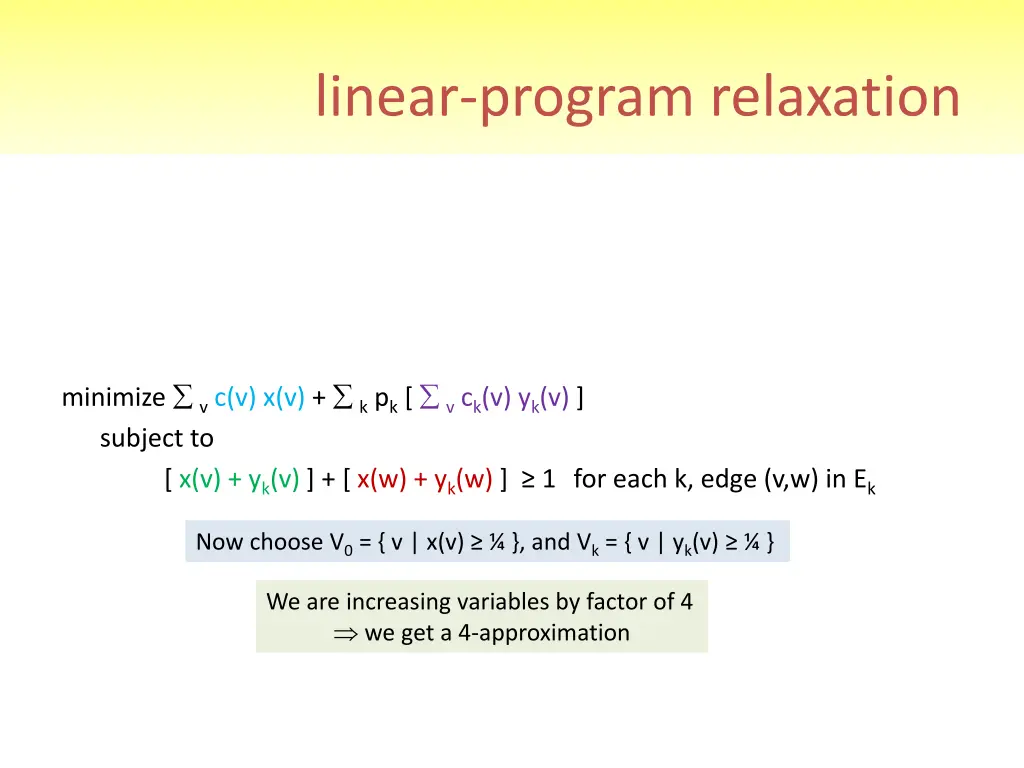 linear program relaxation