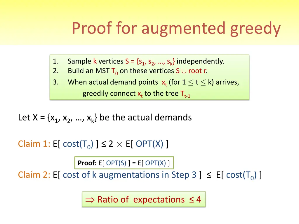 proof for augmented greedy