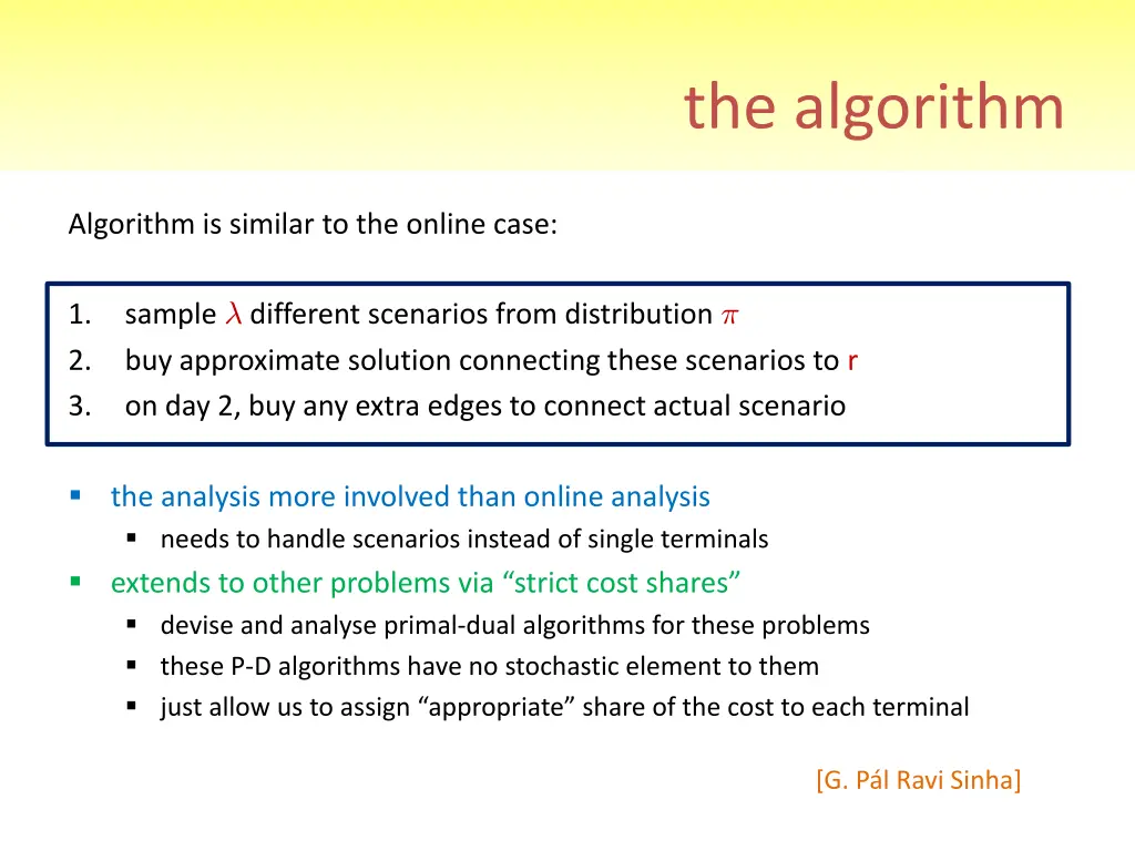 the algorithm