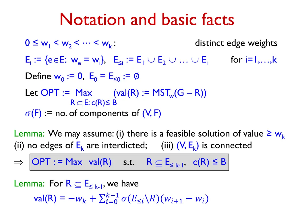 notation and basic facts