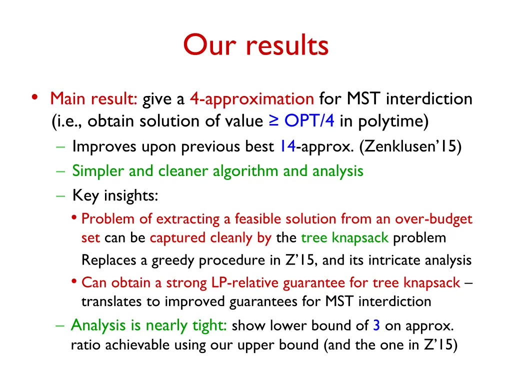 our results