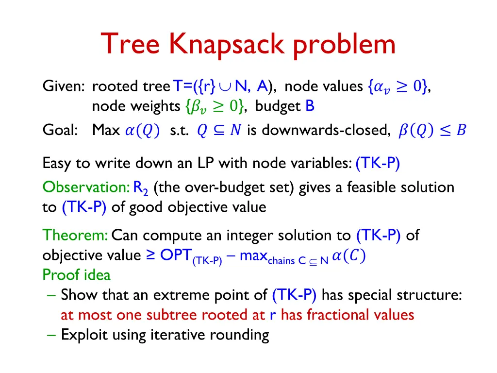 tree knapsack problem 3