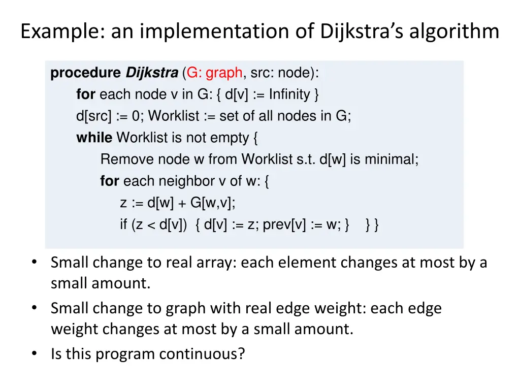 example an implementation of dijkstra s algorithm