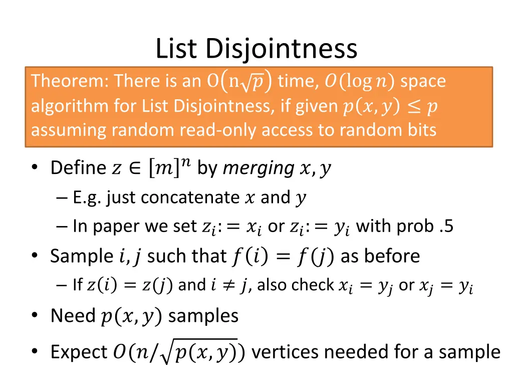 list disjointness 1