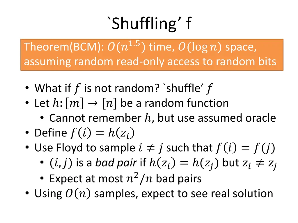 shuffling f