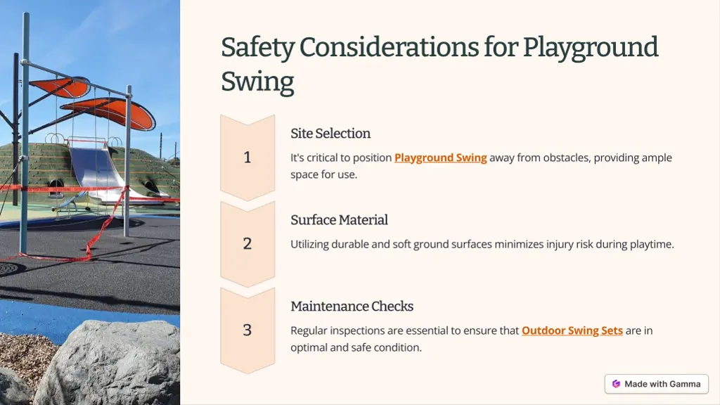 safety considerations for playground swing