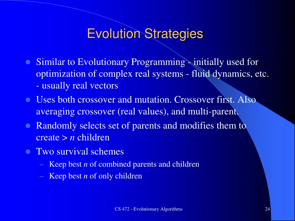 evolution strategies