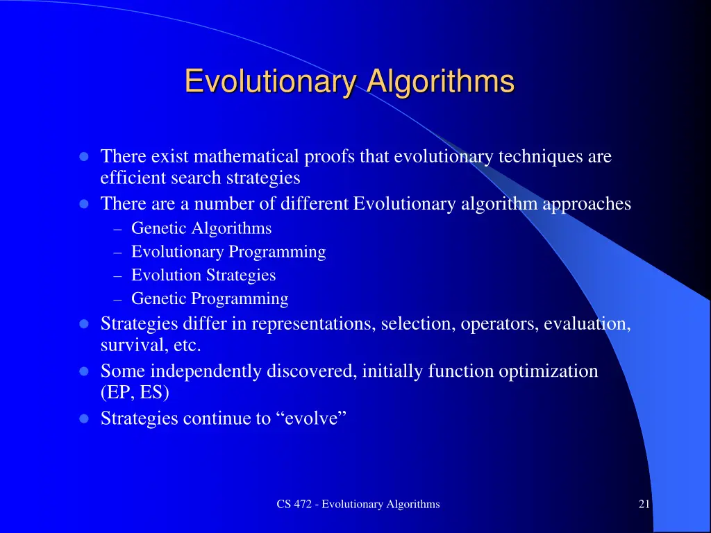 evolutionary algorithms 2