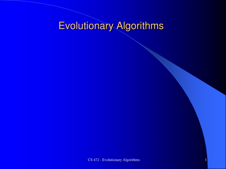 evolutionary algorithms