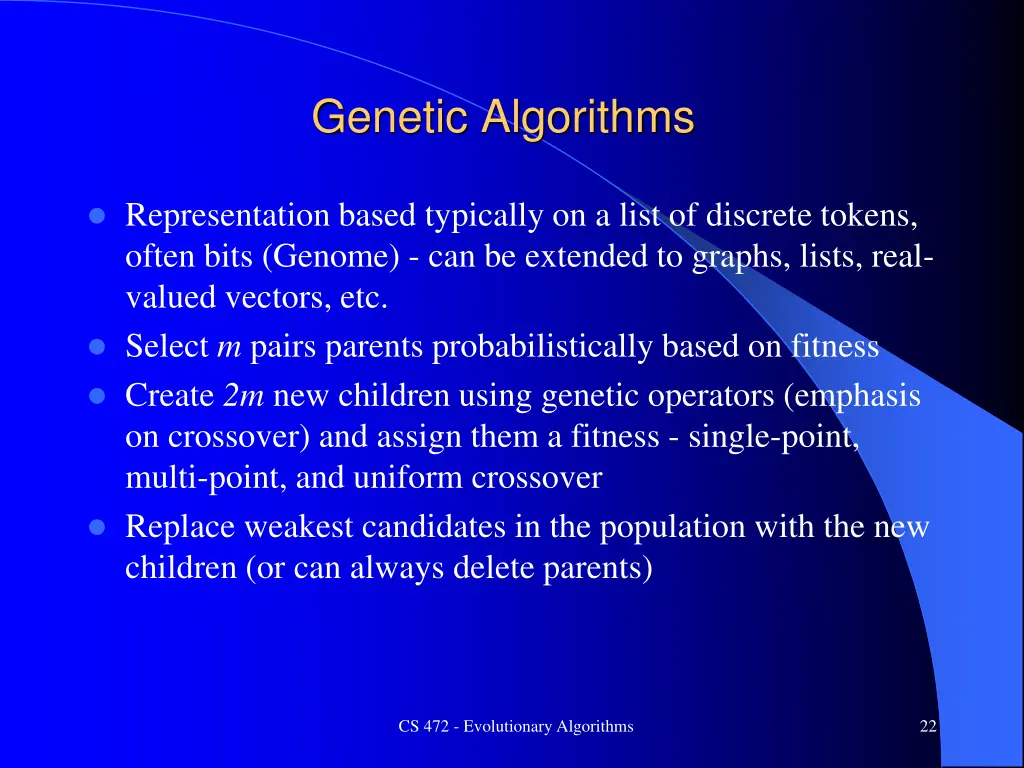 genetic algorithms