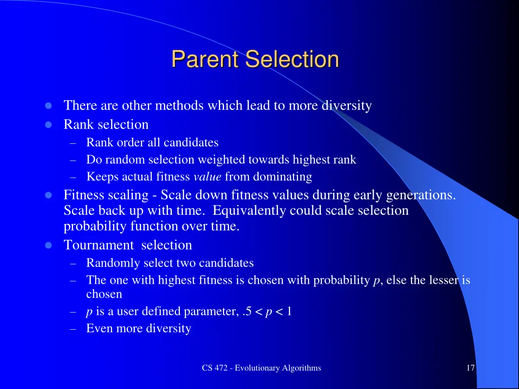 parent selection 1