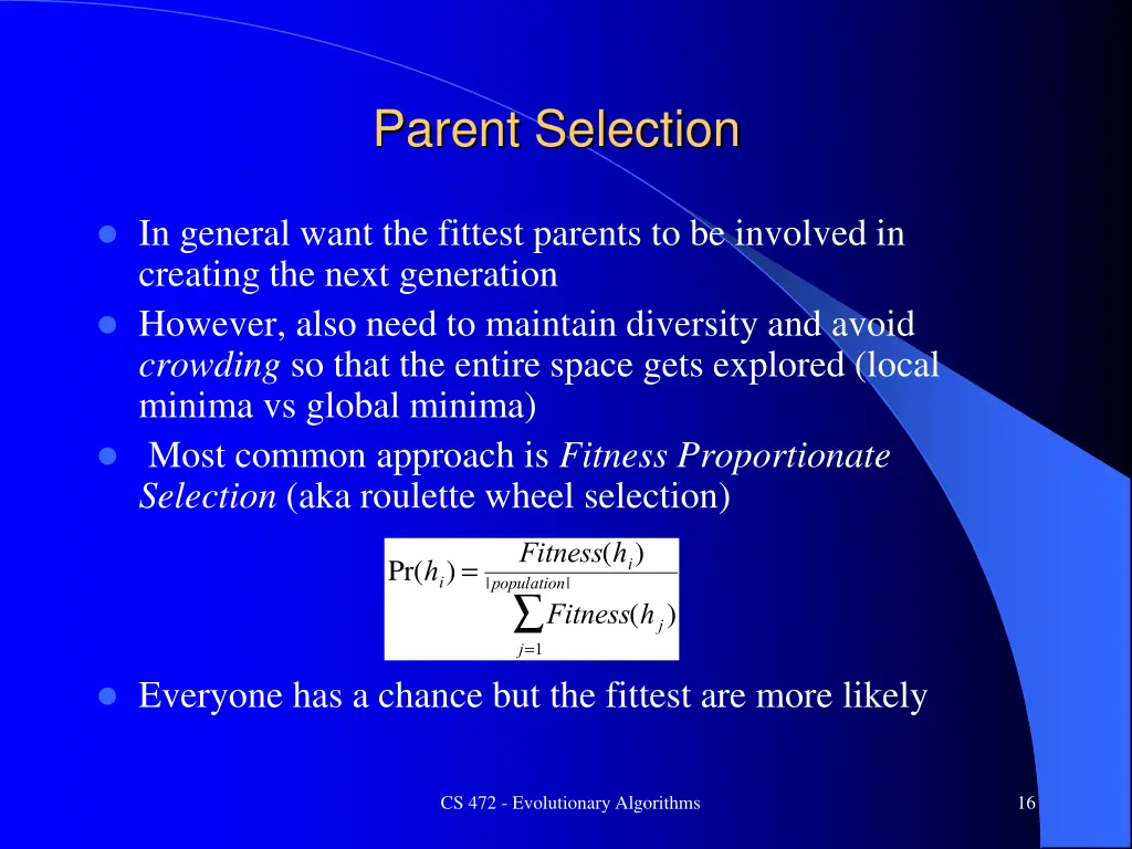 parent selection